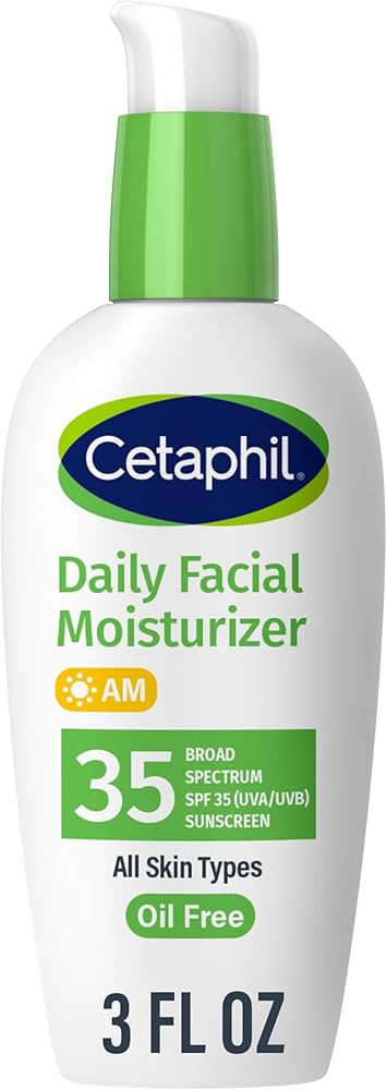 Cetaphil Face Moisturizer, Daily Oil Free Facial Moisturizer with SPF 35, For Dry or Oily Combina... | Amazon (US)