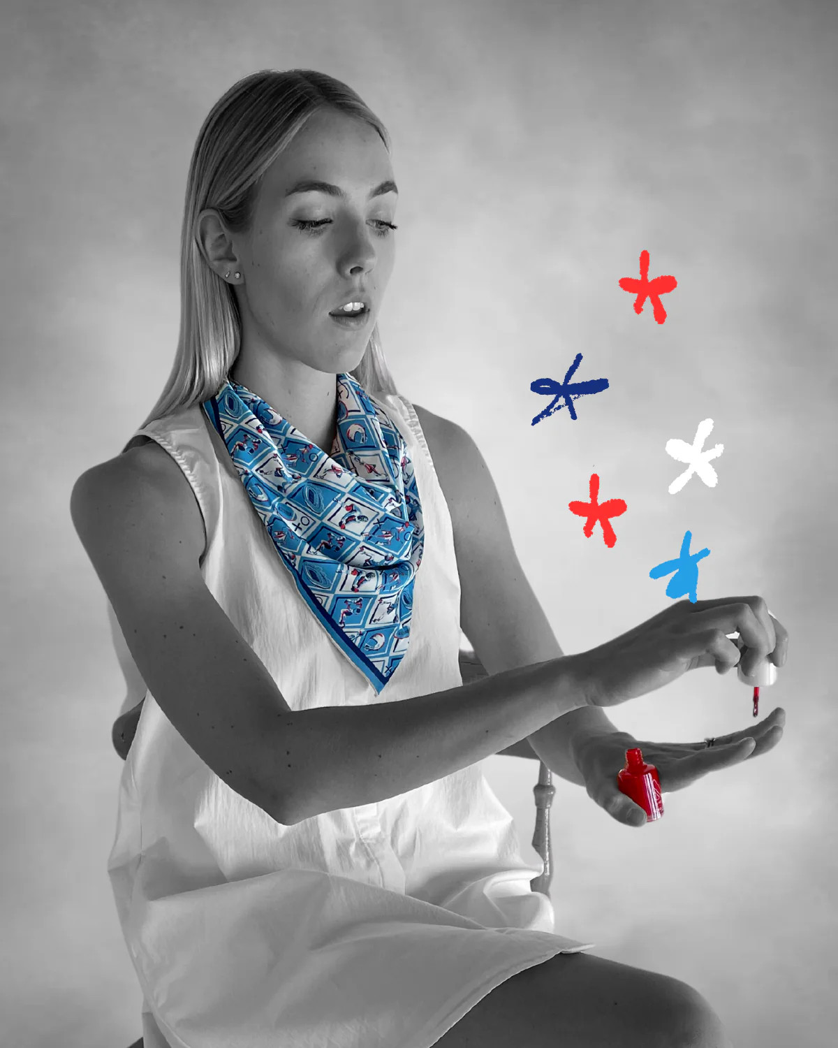 Blue + Navy + Red Checkerboard Gameday | Swells