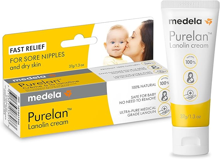 Medela Purelan Lanolin Nipple Cream, Fast Relief for Sore Nipples & Dry Skin During Breastfeeding... | Amazon (US)
