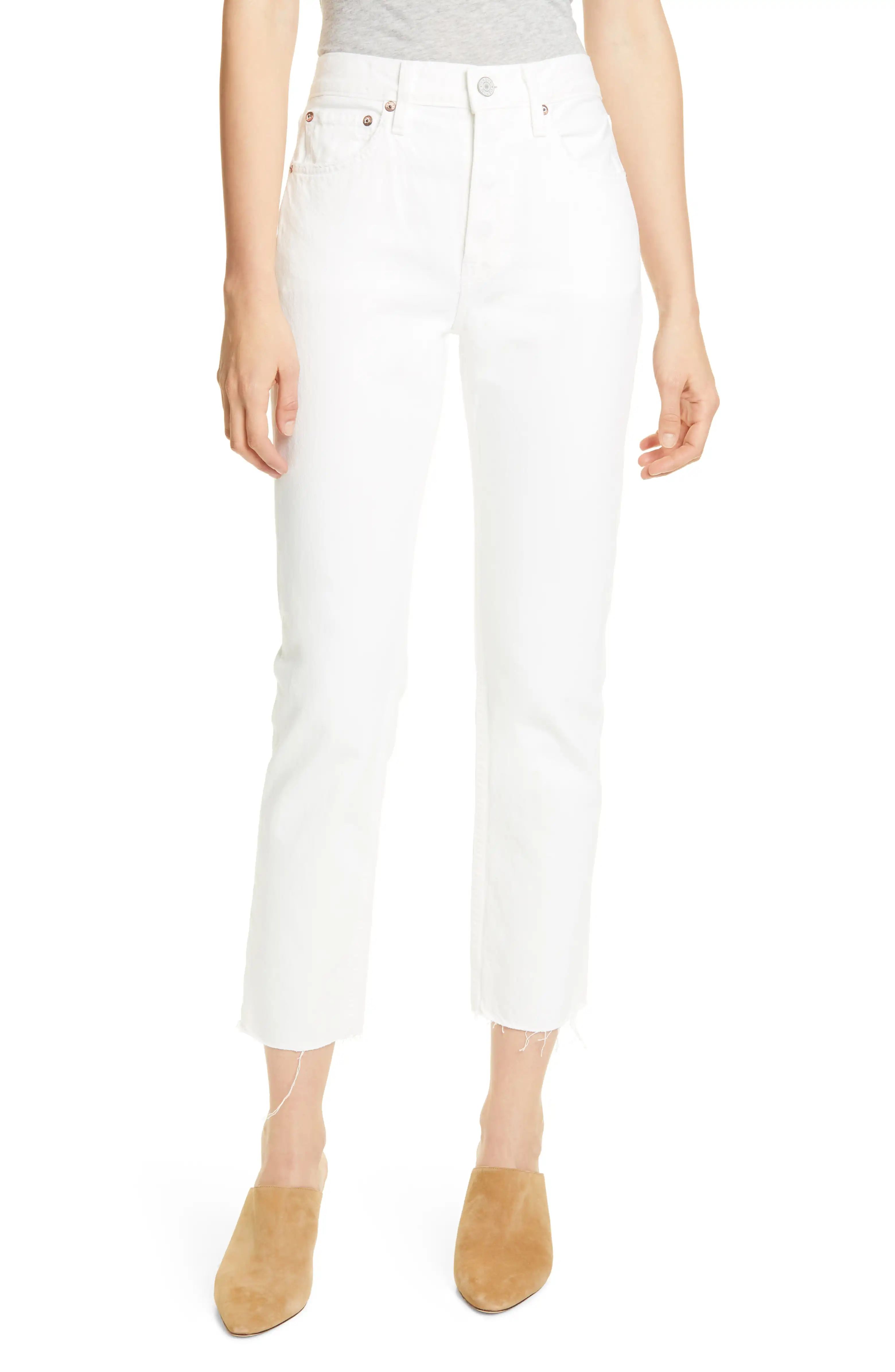 TRAVE Constance High Waist Ankle Straight Leg Jeans (Big Empty) | Nordstrom | Nordstrom