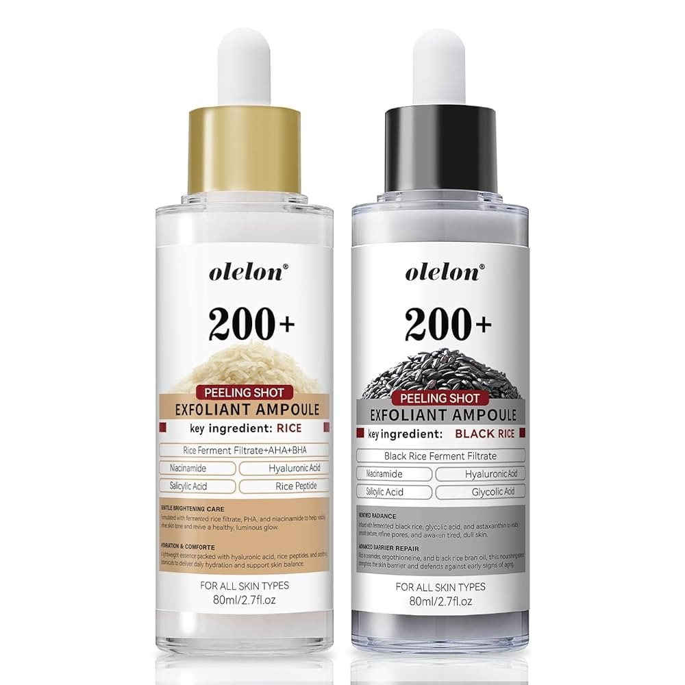 Peeling Shot Glow Rice Ampoule Duo Day & Night - Skin Peel & Hydration Shot for Face and Body, Ex... | Amazon (US)