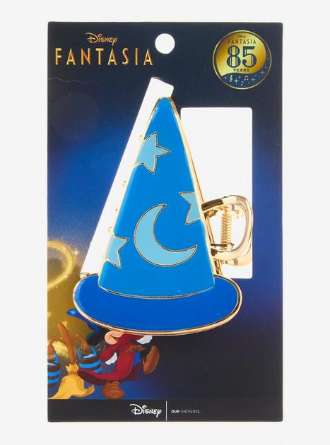 Disney Fantasia 85th Anniversary Sorcerer Mickey Hat Figural Metal Claw Clip — BoxLunch Exclusi... | BoxLunch