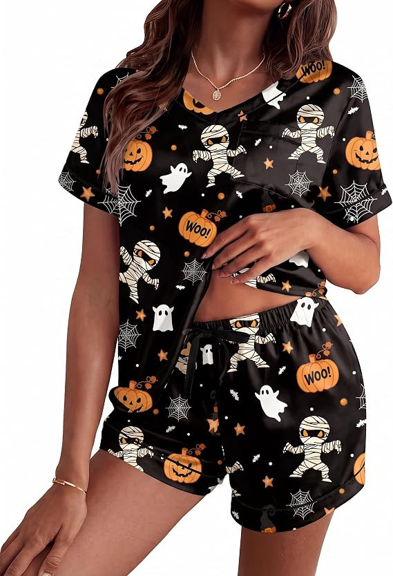 Ekouaer Silk Pajama for Women Short Sleeve Satin Pj Set Two Piece XS-XXL | Amazon (US)