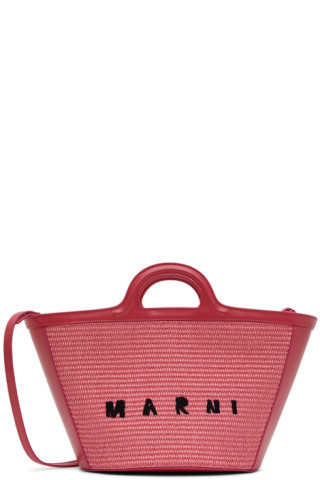 Marni - Pink Small Tropicalia Tote | SSENSE