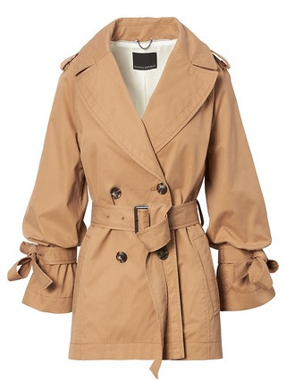 Banana Republic Womens Petite Water-Resistant Tie-Sleeve Trench Tan Size L | Banana Republic US