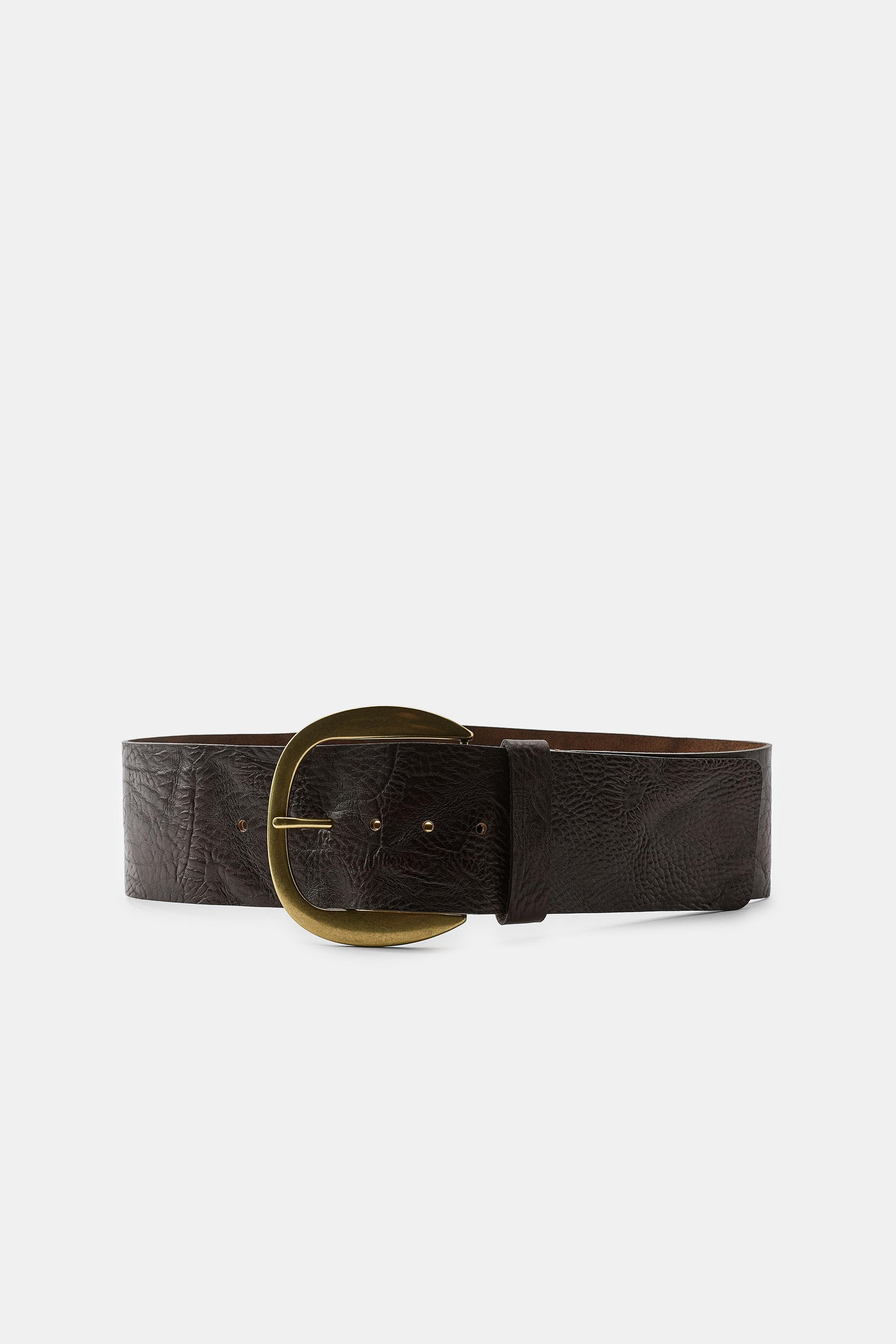 100% LEATHER BUCKLE WAIST BELT | Zara US