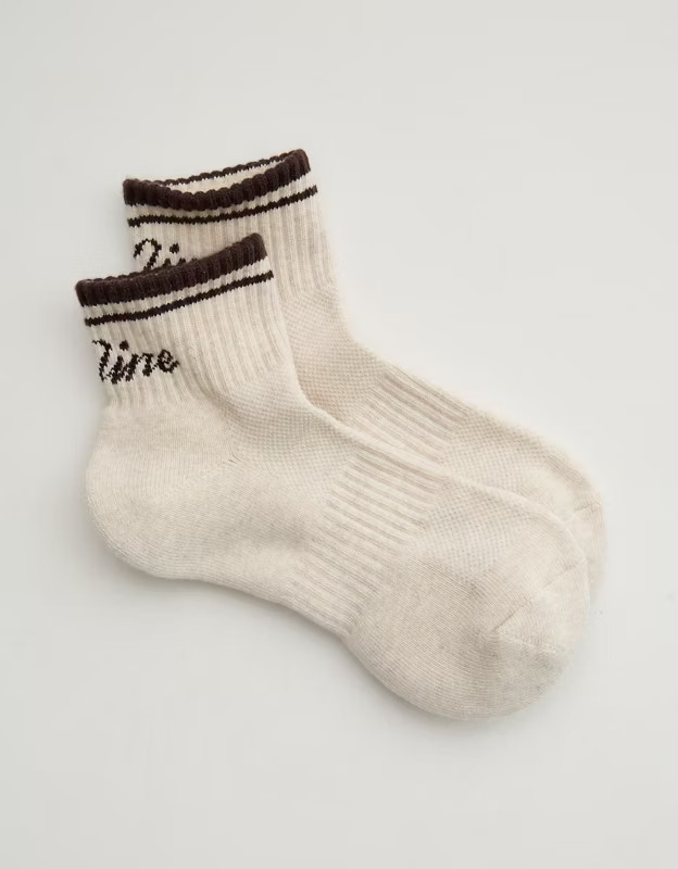 OFFLINE By Aerie Mesh Short Crew Sock | Aerie