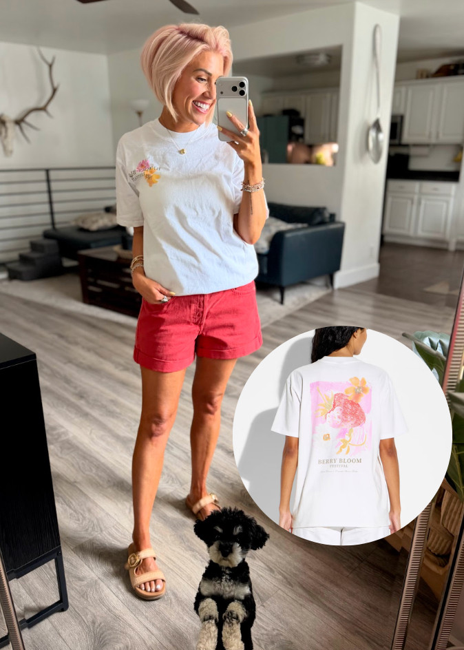 The perfect summer 'fit from Target!! How cute is this tee?? Top: Extra Small // Shorts: 6 // Shoes: TTS 

 #LTKootd #LTKSeasonal