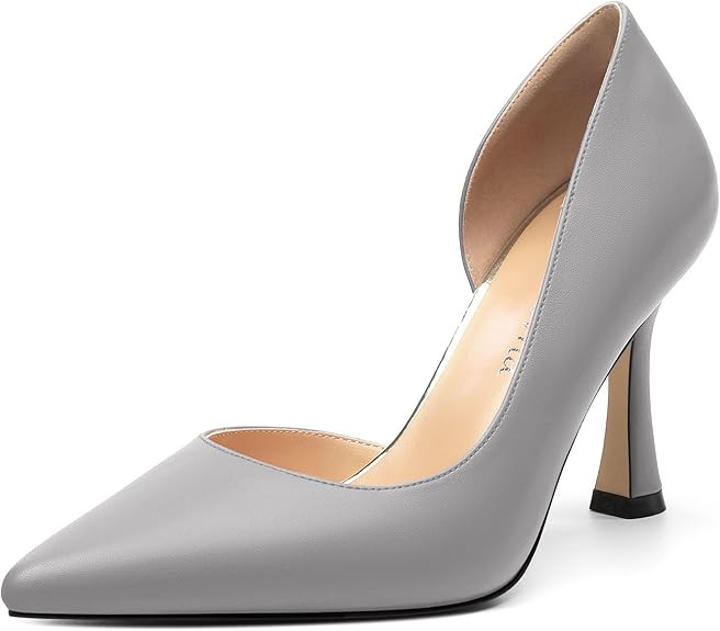 Women's Closed Pointed Toe D'Orsay Shoes Dress High Heels Pumps for Wedding Party，3.3inch | Amazon (US)