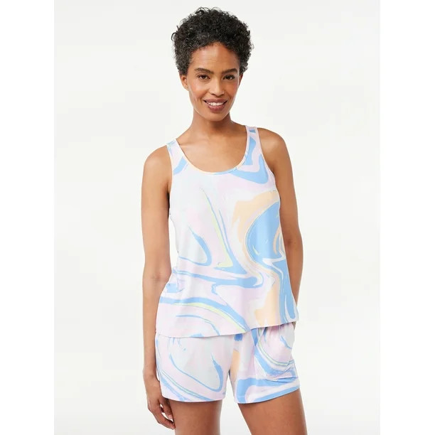 Joyspun Women’s Tank Top and Shorts Sleep Set, 2-Piece, Sizes S to 3X | Walmart (US)