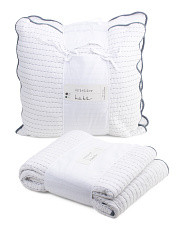 Blue Scallop Edge Bedding Collection | Marshalls