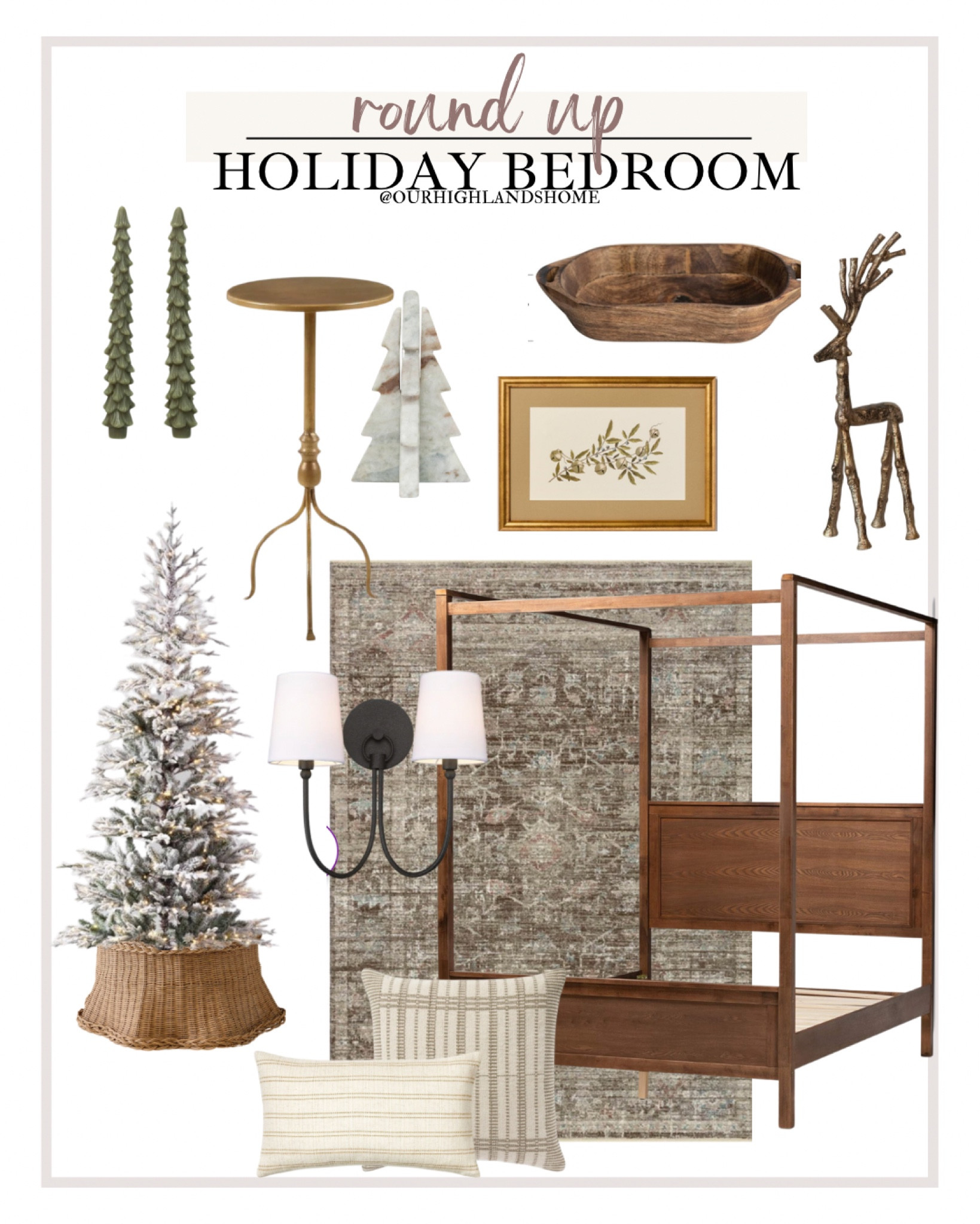 holiday bedroom from wayfair, amazon, magnolia, and target. neutral warm subtle christmas decor 

#LTKHoliday #LTKHome #LTKSeasonal
