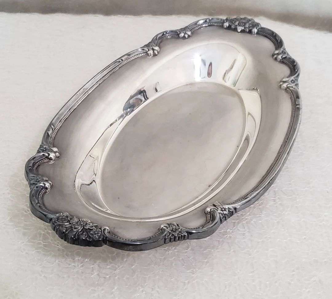 Vintage Silver Oval Bowl Silver Plate Rogers Bros Platter Serving Dish Tray - Etsy | Etsy (US)