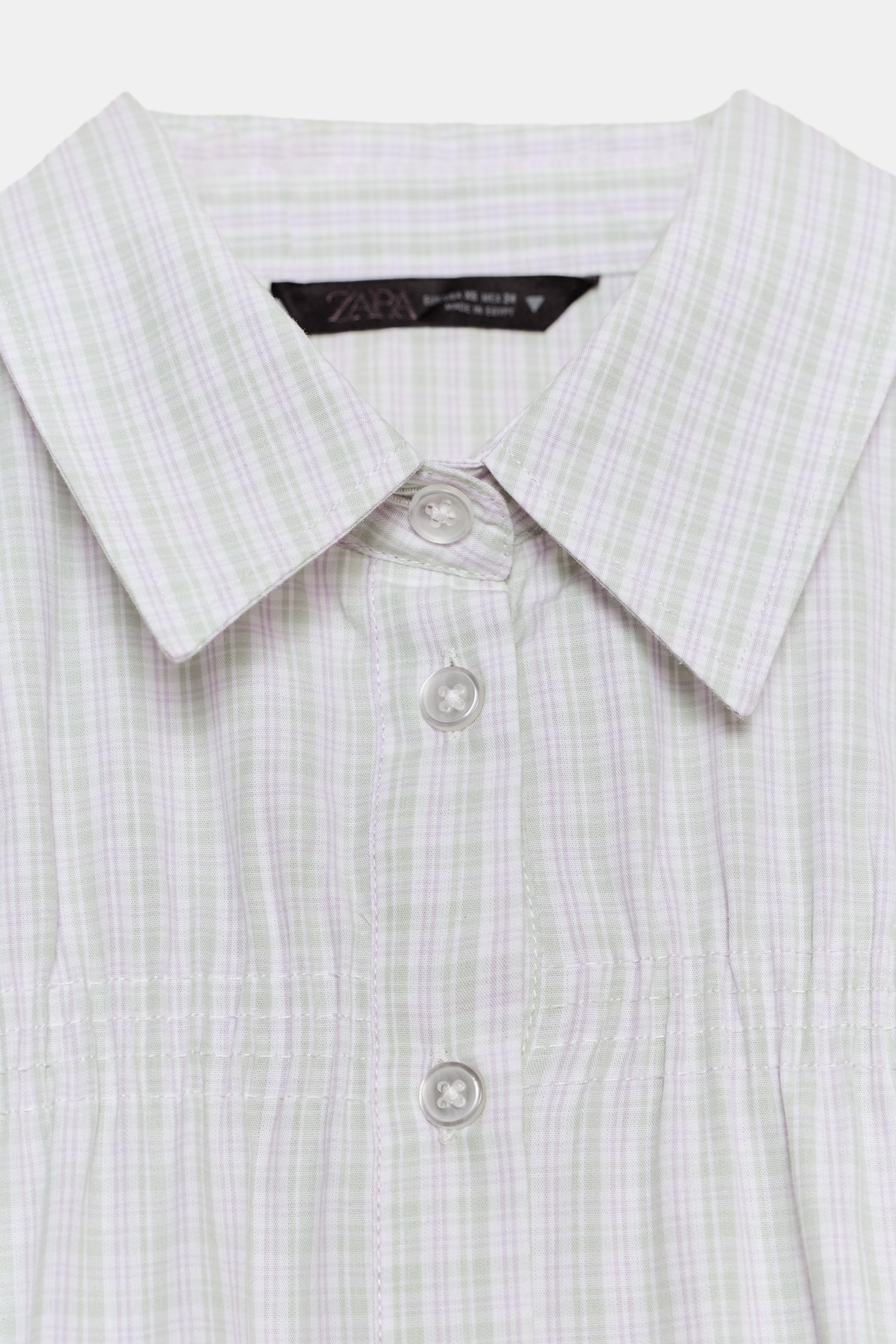 PLAID POPLIN SHIRT | Zara US