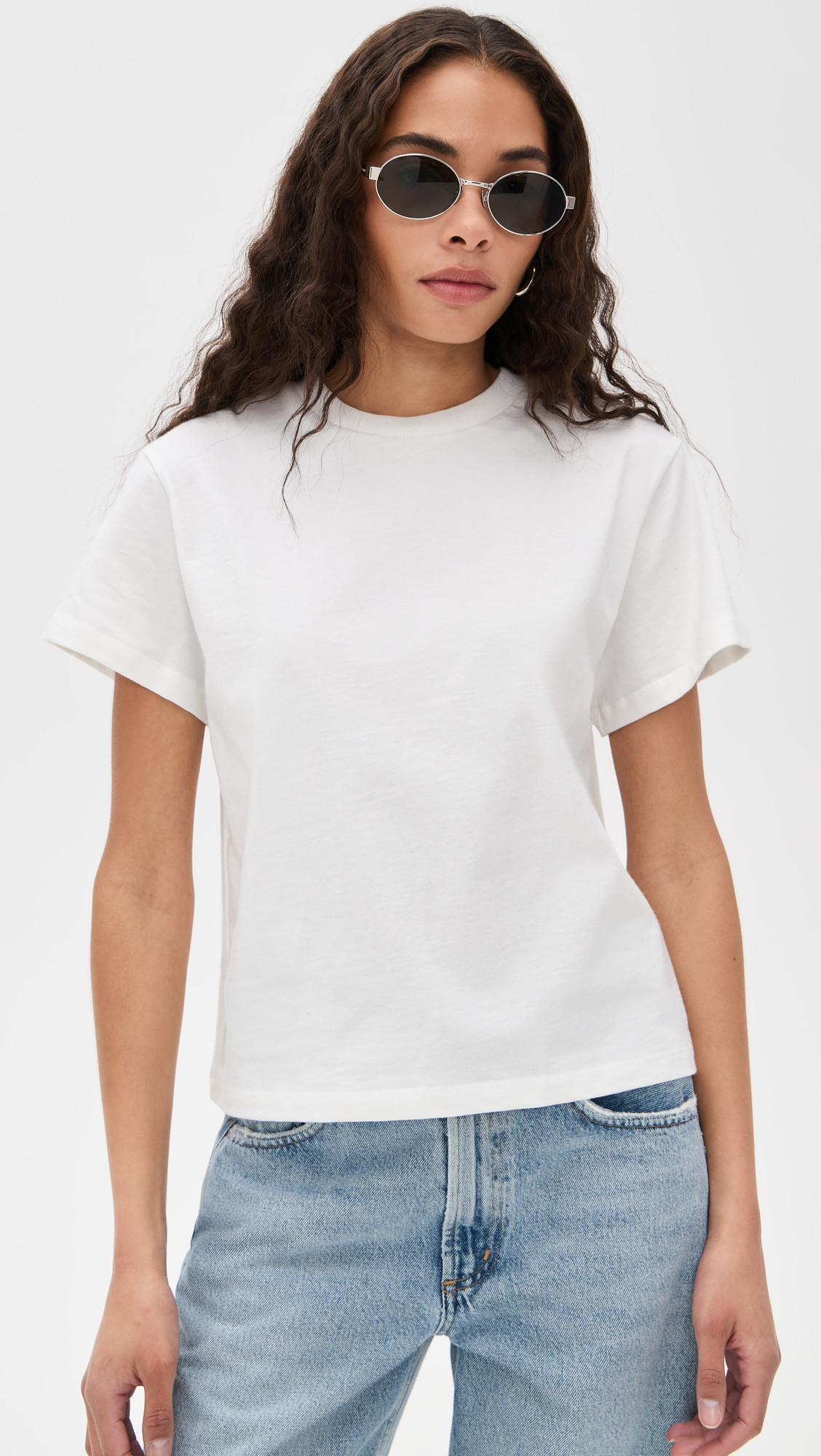 Reformation Rowan Crew Tee White XS | Shopbop