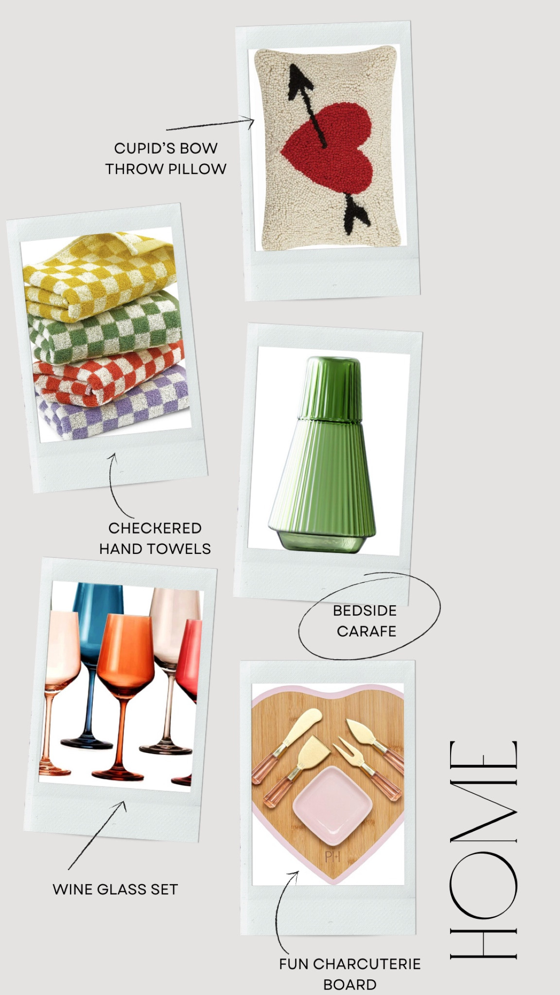 Cool Girl Gift Guide - Part 2

Home decor and accessories edition

Cupids bow throw pillow, checkered hand towels, class bedside water carafe, colored glass wine glass set, fun funky glass straws and fun charcuterie boards



#LTKhome #LTKGiftGuide #LTKfindsunder50