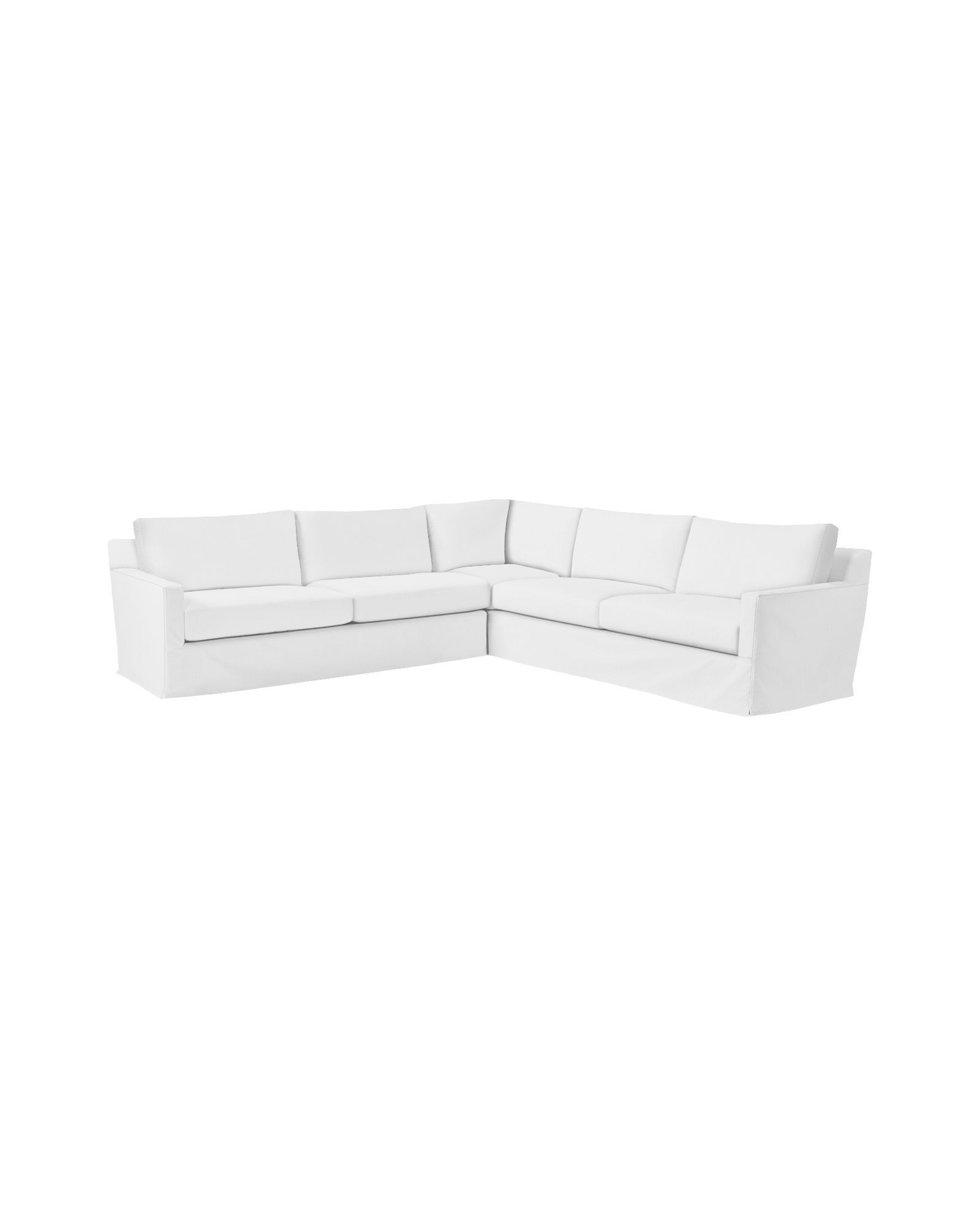 Summit Slipcovered Corner Sectional - Left-Facing | Serena and Lily