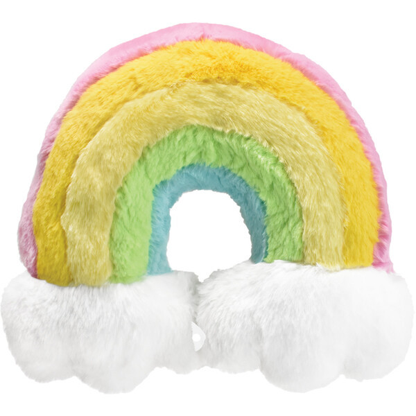 Rainbow Furry Neck Pillow | Maisonette