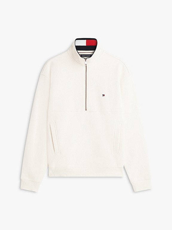 Terry-Pullover mit Color Block-Kragen und Quarter-Zip | Tommy Hilfiger (DE)