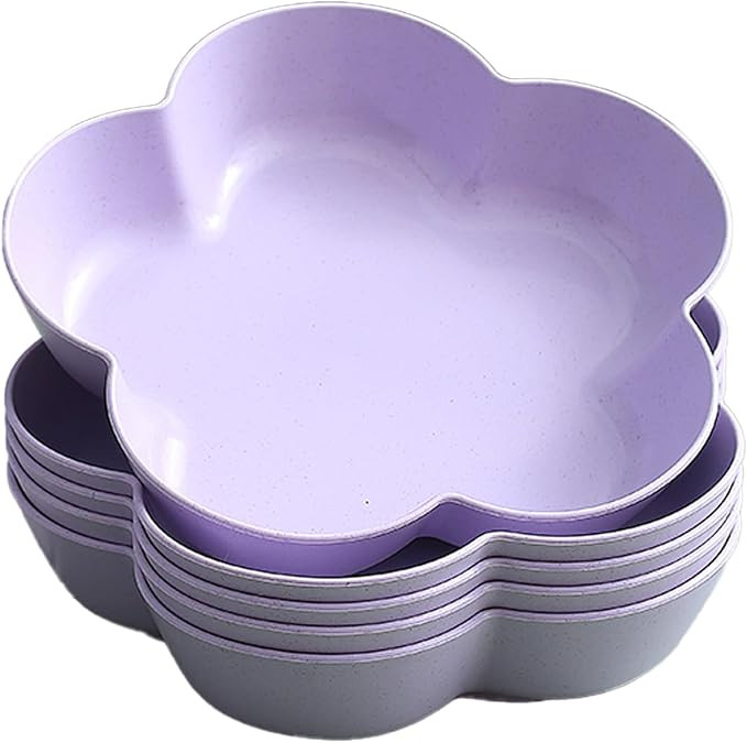 5 Pack Small Dessert Bowls 21oz, 7 Inch Wheat Straw Snack Appetizer Plates, Pinch Prep Bowls for ... | Amazon (US)