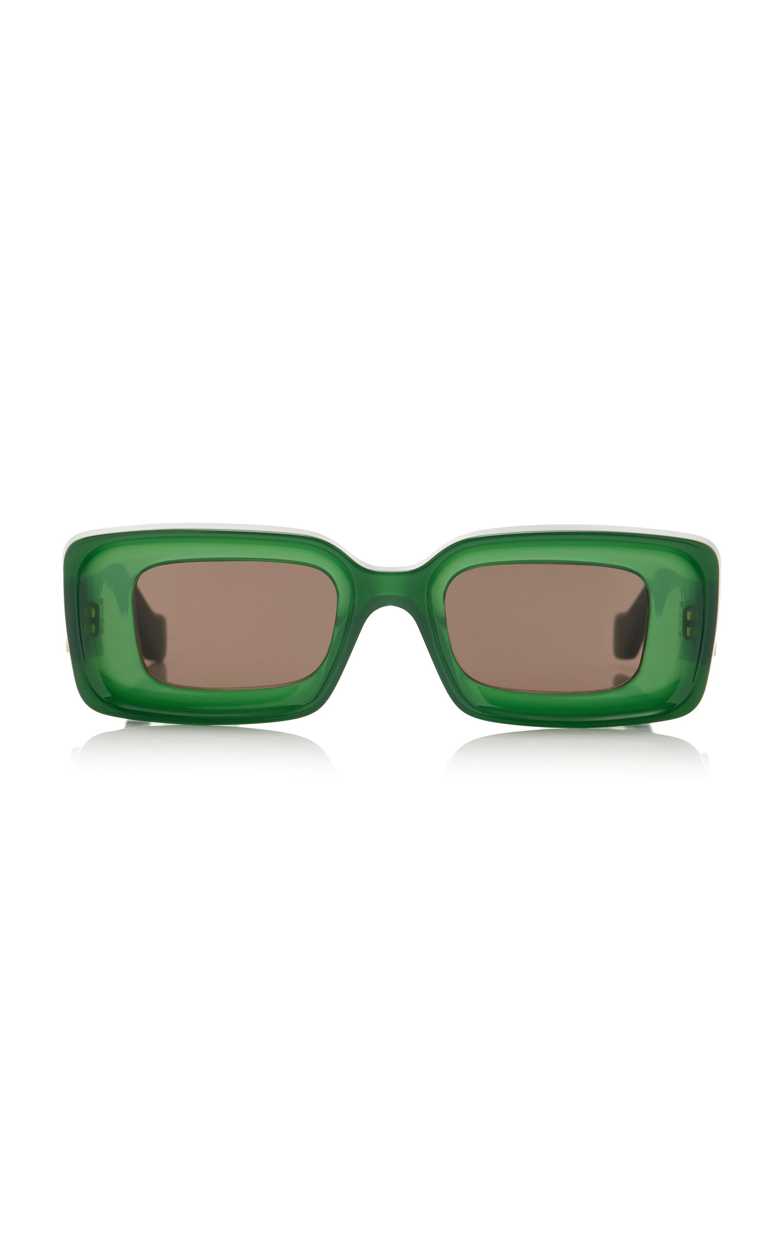 Loewe - Anagram Square-Frame Acetate Sunglasses - Green - OS - Moda Operandi | Moda Operandi (Global)