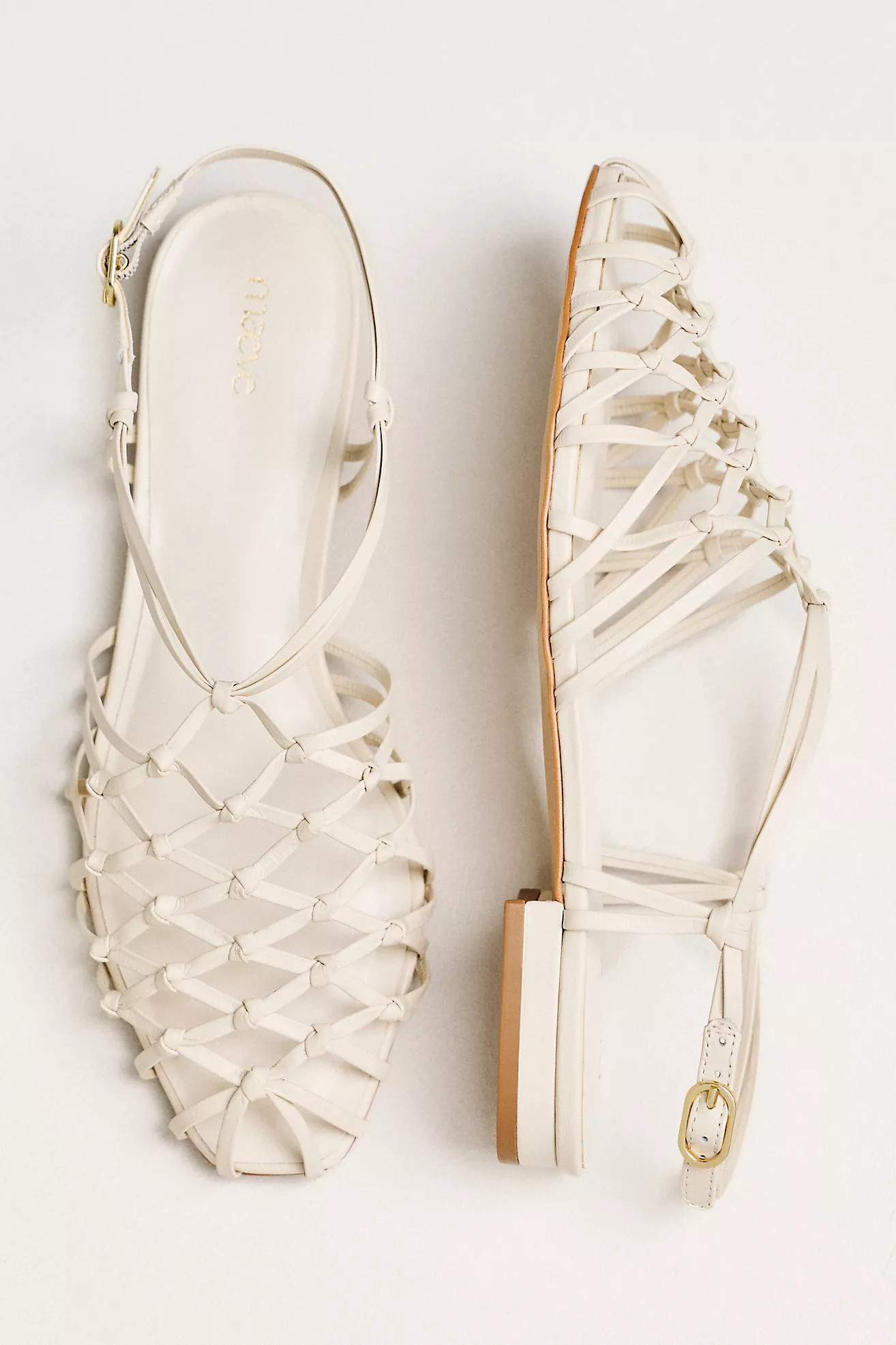Maeve Woven Strappy Flat Sandals | Anthropologie (US)