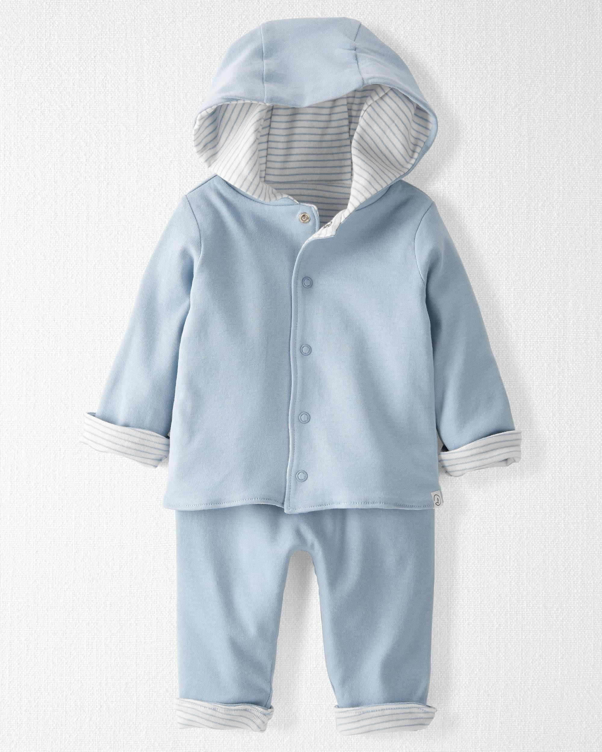 2-Piece Reversible Organic Cotton Rib Set | Carter's