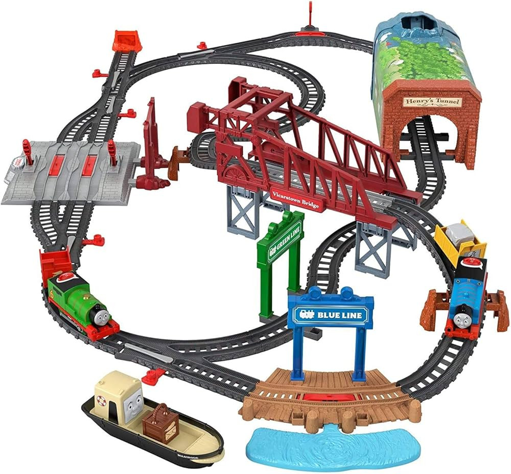Thomas & Friends Talking Thomas & Percy Train Set, Motorized Train and Track Set for Preschool Ki... | Amazon (US)