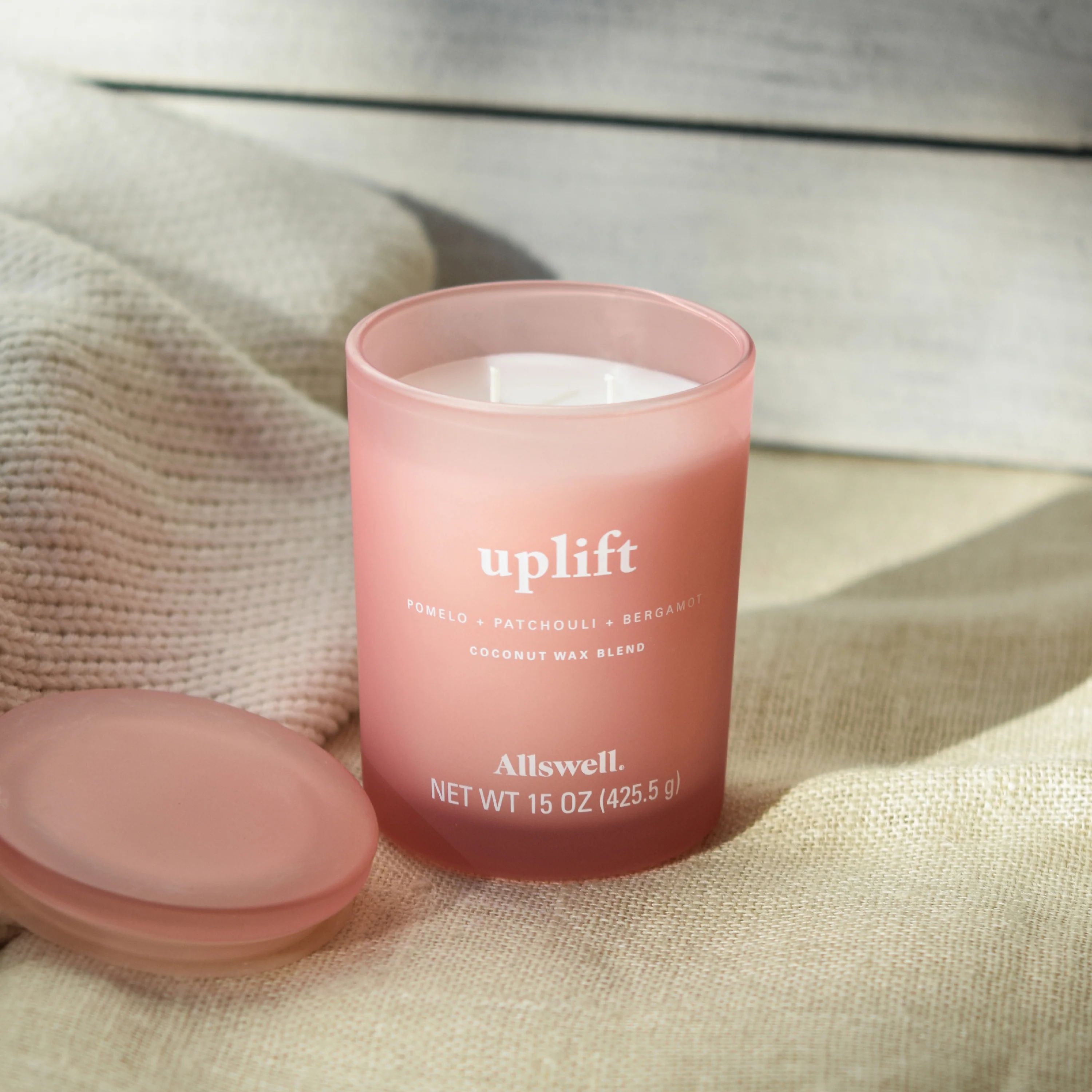 Uplift (Pomelo + Patchouli + Bergamot) 2-Wick Spa Candle | Allswell Home