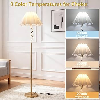 EOEYYOYB Modern Floor Lamp with 3 Color Temperatures, Foot Switch Standing Lamps for Living Room,... | Amazon (US)