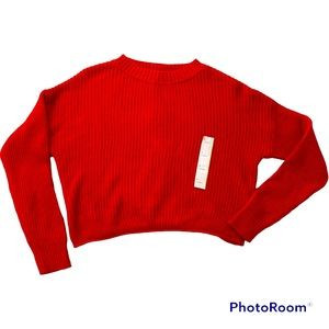 NWT Cropped Red Sweater | Poshmark