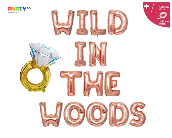 Wild in the Woods Bachelorette Balloon Banner  Cabin Camping | Etsy | Etsy (US)