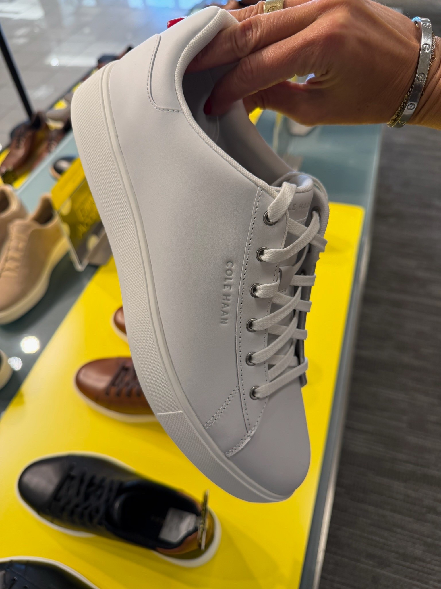 These classic white sneakers are the kind you’ll wear with everything. The clean leather design gives them a polished look, while the cushioned sole keeps them comfortable whether you’re pairing them with jeans or workwear.

white sneakers, Cole Haan sneakers, leather sneakers, everyday shoes, comfortable sneakers, casual style, wardrobe staple, travel shoes, women’s footwear, neutral style, TheMomInStyle

#LTKootd #LTKWorkwear #LTKSaleAlert
