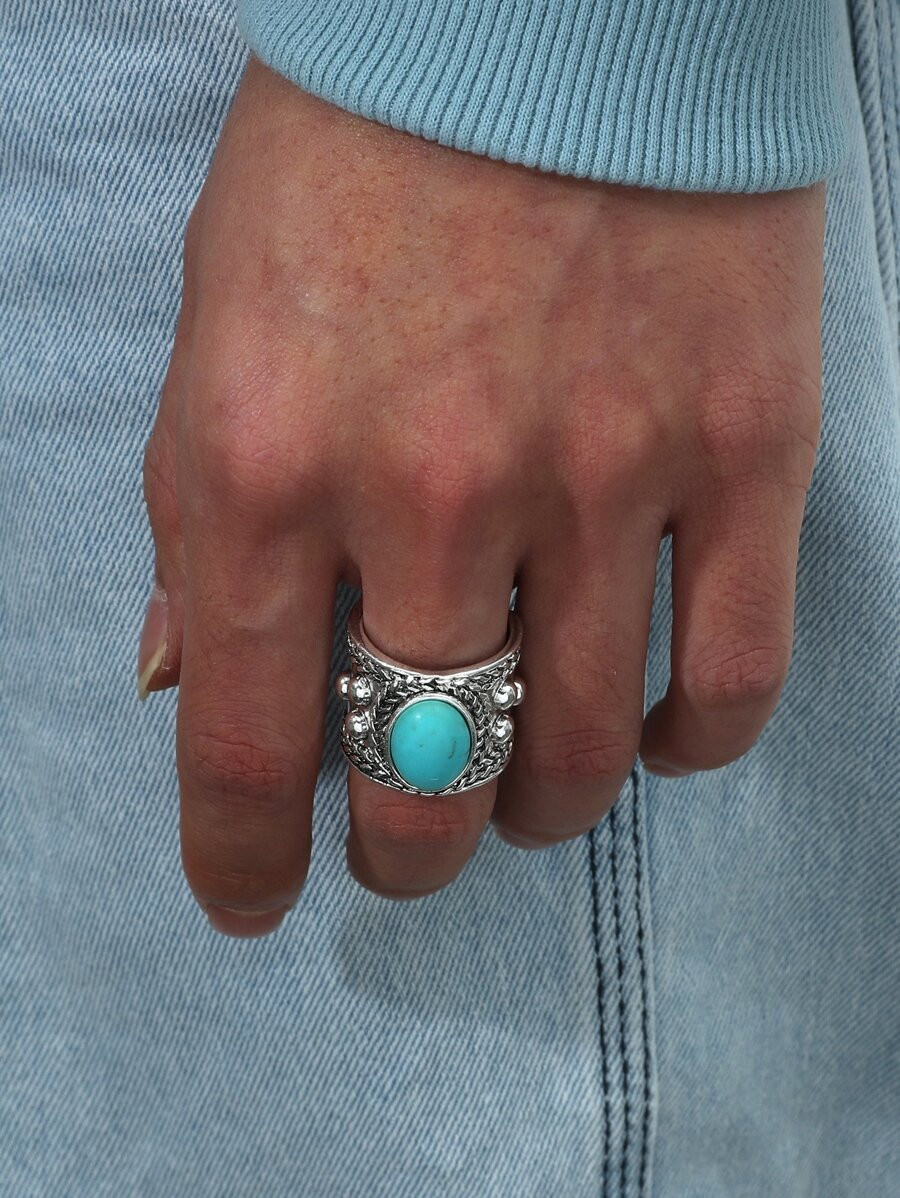 Men Turquoise Decor Ring
   SKU: smring18210104496      
          (701 Reviews)
            US$1... | SHEIN