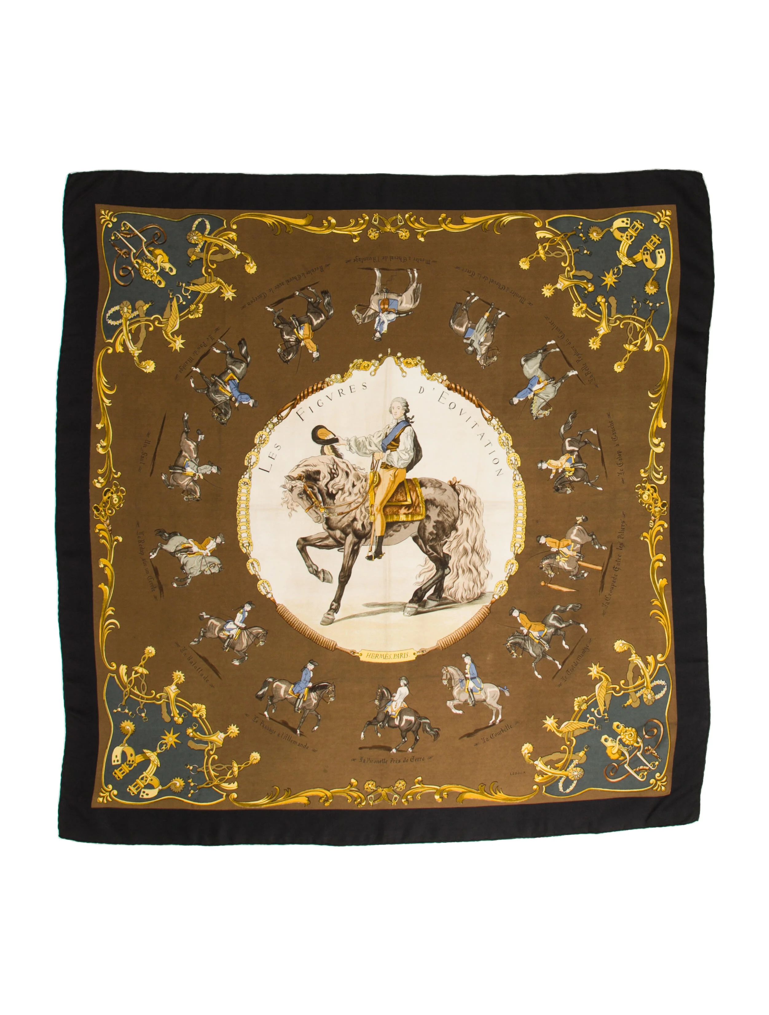 Les Figures d'Equitation Silk Scarf | The RealReal
