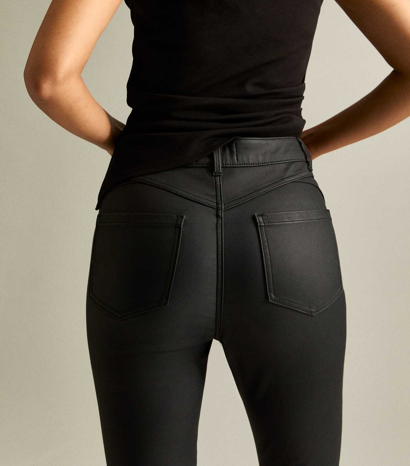 Black Coated Lift & Shape Skinny Jeans | New Look | New Look (UK)