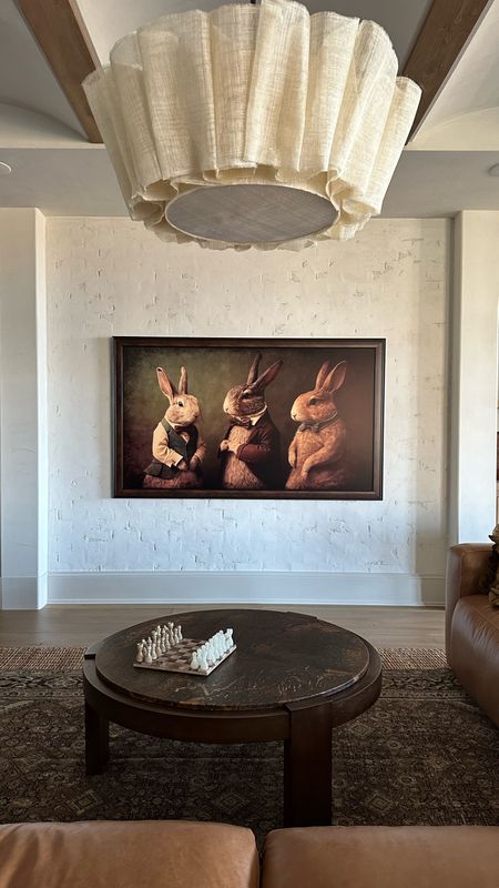 Easter ready in the basement family room with these 3 vintage bunnies 🌷

#LTKSeasonal #LTKhome #LTKfamily