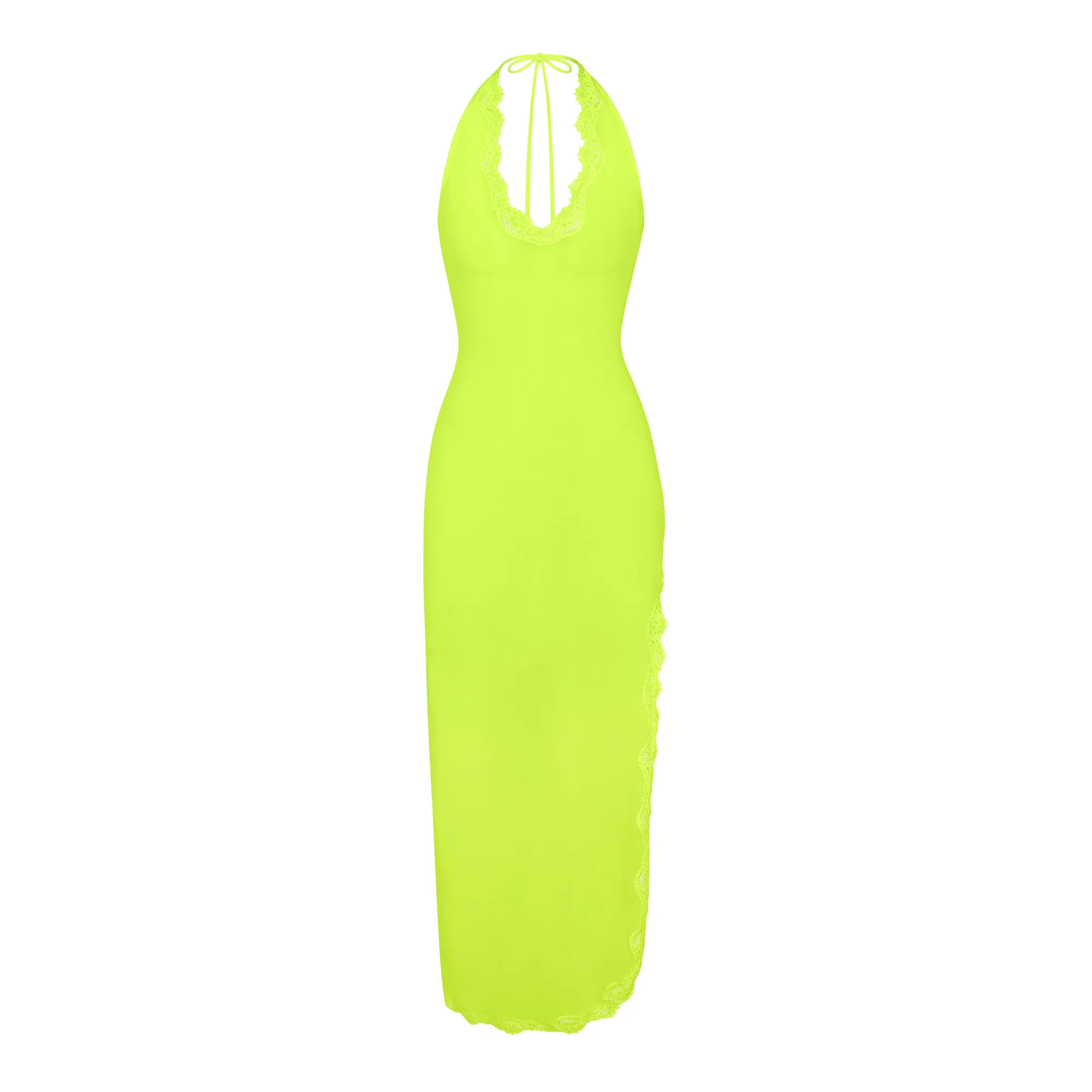 SUMMER MESH LACE DEEP PLUNGE LONG DRESS | SKIMS (US)