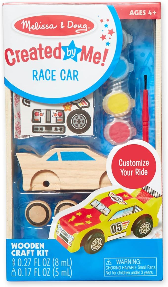 Melissa & Doug Created by Me! Race Car Wooden Craft Kit | Amazon (US)