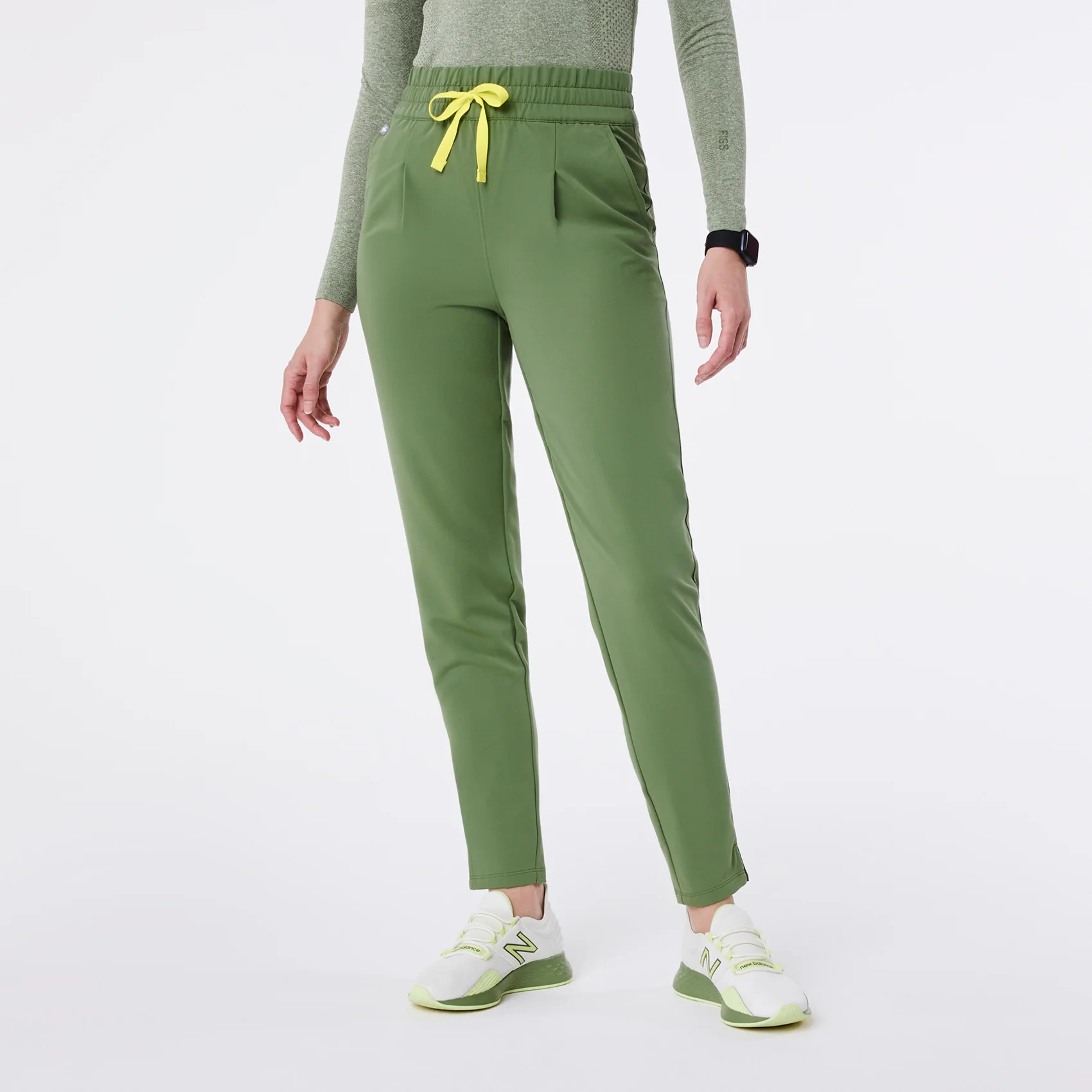 Womens High Waisted Lille Tapered Scrub Pants - Fern · FIGS | FIGS