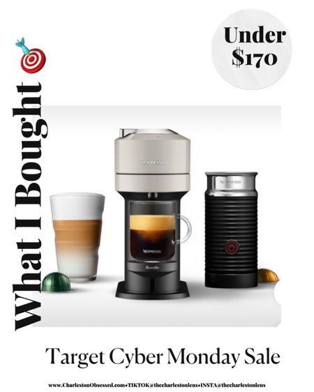 Finally grabbed a Nespresso coffee machine during the target black Friday cyber Monday sale days. Compared prices with Amazon, and with the red car discount and w/ small appliance  special discount. My bill came up to under 170 with tax. Gift for college students. Gift for mom, Dad or brother. Buy one for the office!! 

#LTKhome #LTKGiftGuide #LTKCyberweek