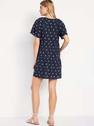 V-Neck Mini Swing Dress | Old Navy (US)