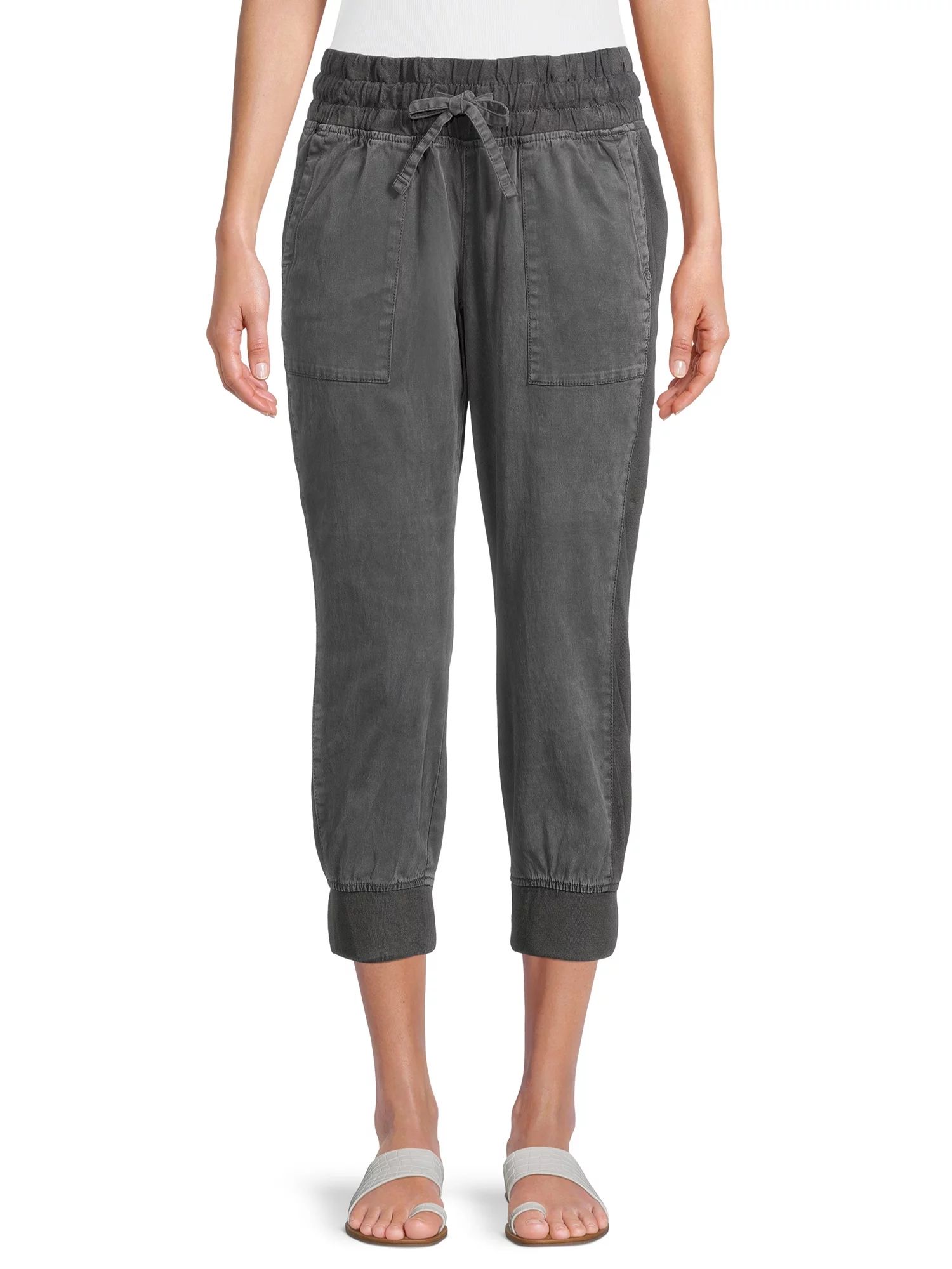Time And Tru Women’s Relaxed Mid Rise Pull On Utility Jogger | Walmart (US)