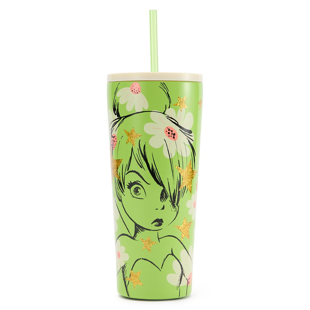 Tinker Bell 20 oz. Stainless Steel Tumbler with Straw – Peter Pan | Disney Store