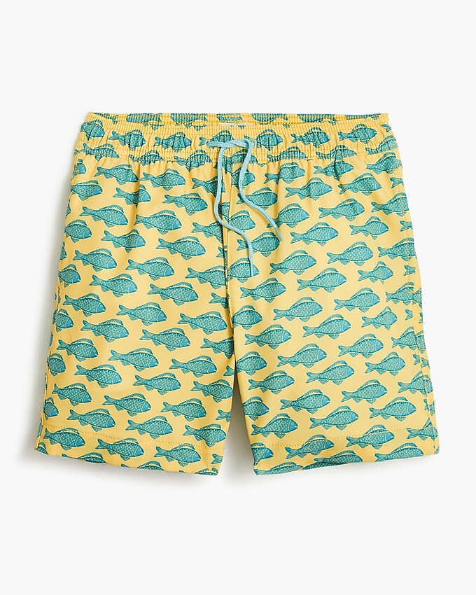 Boys' fish-print swim trunk | J.Crew Factory