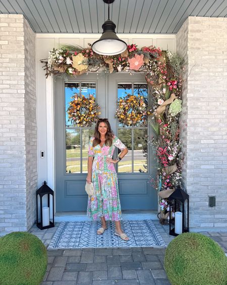 In a small v neck boho midi, sandals, bag, sunglasses and accessories for spring outfit - all fits TTS.

#LTKstyletip #LTKfindsunder50 #LTKSeasonal