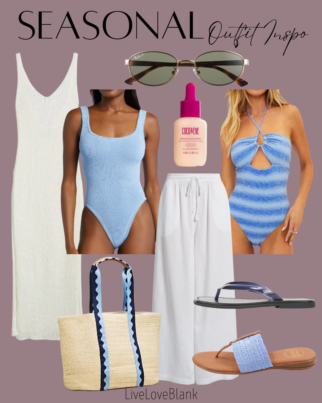 Seasonal outfit inspo
Swimsuits 
Swimsuit coverups 
Beach tote 
Beach day outfit 

#LTKmomlife #LTKSwim #LTKOver40