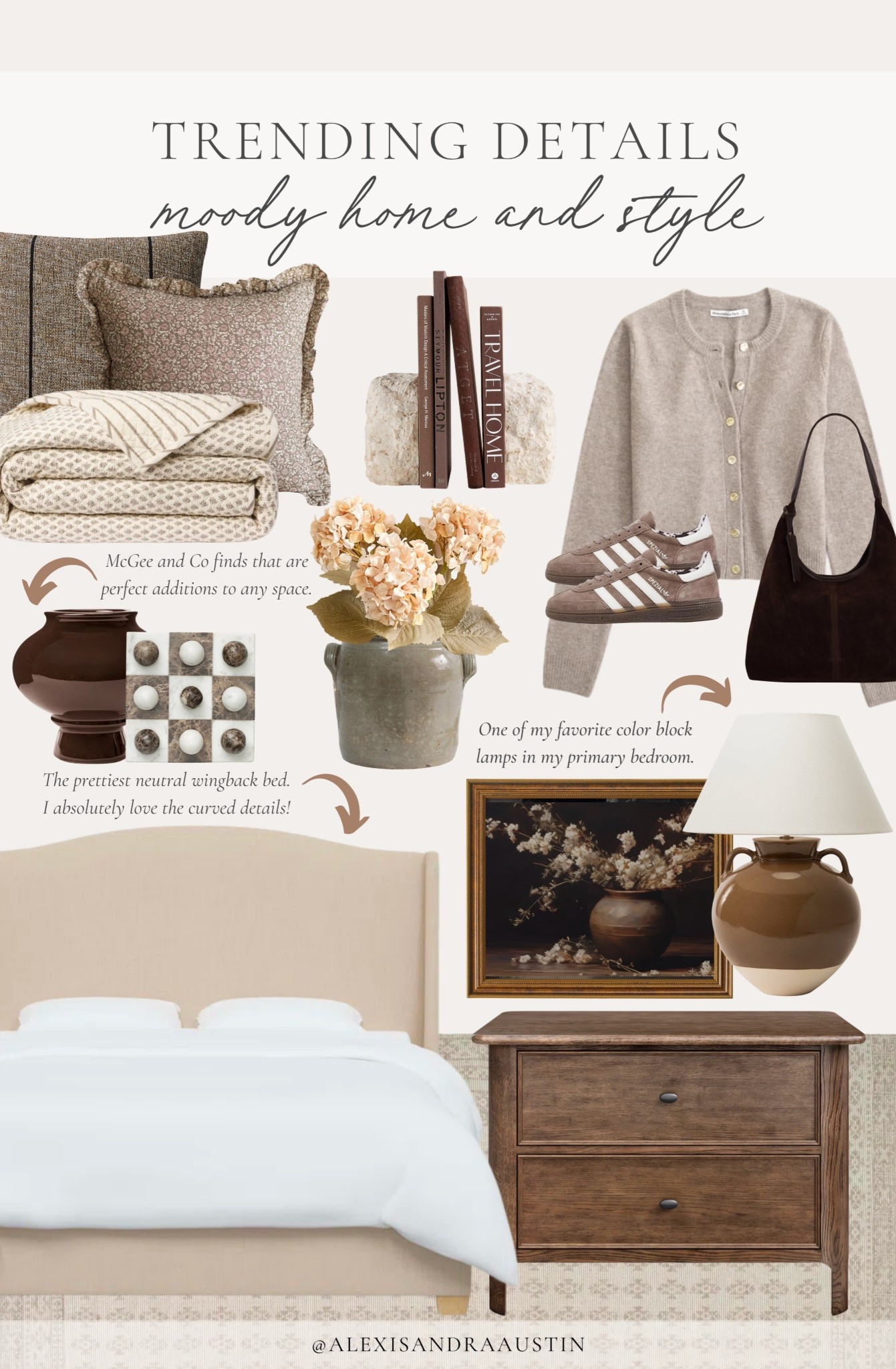 Trending home and style details from these stunning faux hydrangeas to cozy fashion finds. Loving these neutral and moody vibes during the colder months.

Home finds, neutral home inspo, trending fall finds, furniture favorites, neutral area rug, rich wood tones, cozy sweater, block print quilt, trending handbag, Labor Day Sale, McGee and Co, digital art, table lamp, Wayfair, upholstered bed, marble bookend, Adidas, Woven Nook, Magnolia, Nabela Noor x Livabliss, shop the look!#LTKStyleTip

#LTKSeasonal #LTKHome