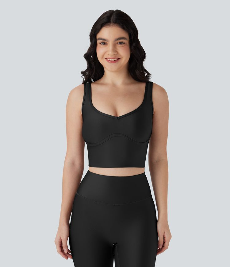 Women’s Backless Cropped Sheen Yoga Tank Top - Halara | HALARA