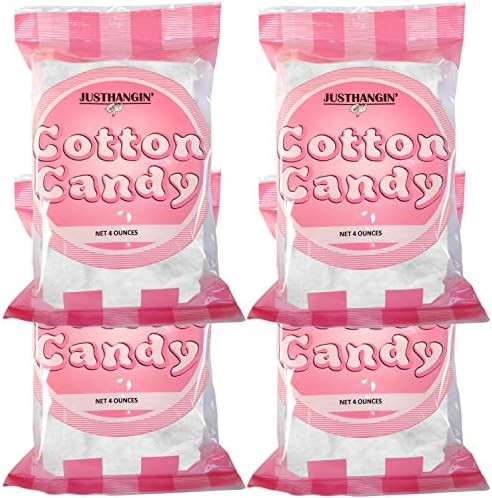 JUSTHANGIN' Cotton Candy Gourmet 4-Pack Box 16 oz Total (Wedding Cake) | Amazon (US)
